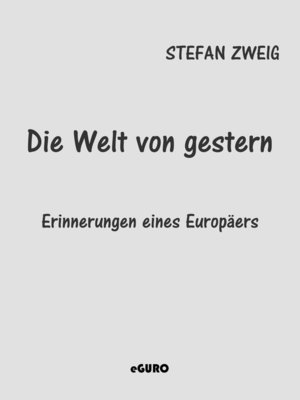 cover image of Die Welt von gestern